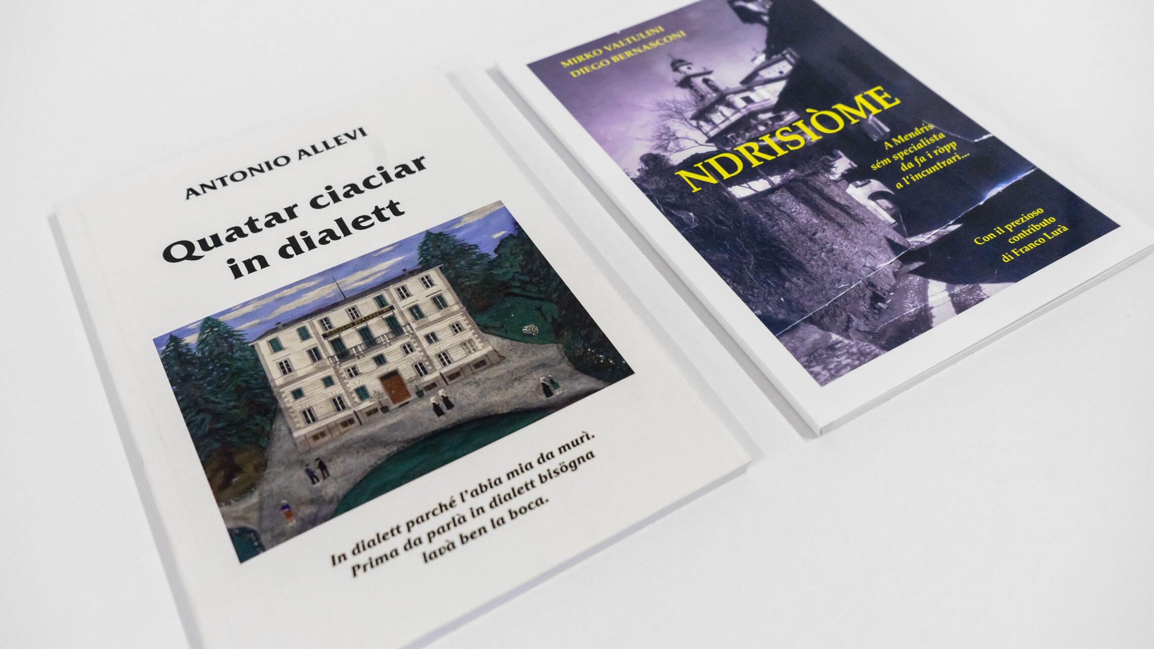 Libri in piccola tiratura in dialetto ticinese, stampati e rilegati in tipografia a Balerna